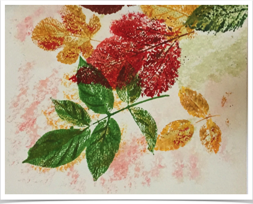 Watercolor stamp practice