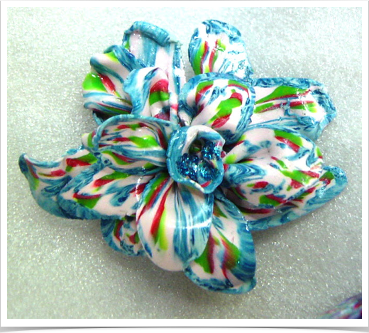 Clay Flower Pin