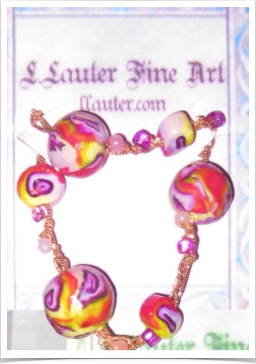 Stretch Bracelet with Clay Beads