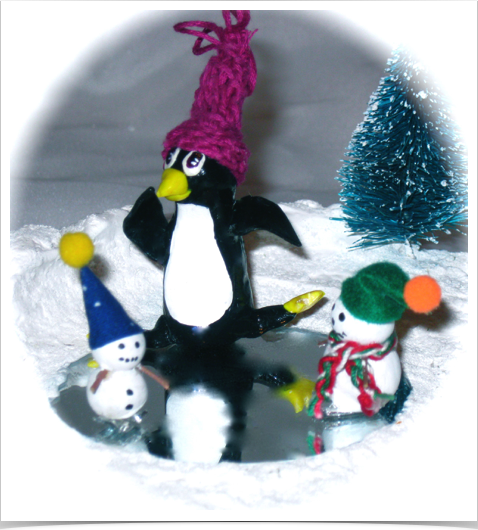 Penguin and Mini Snowmen