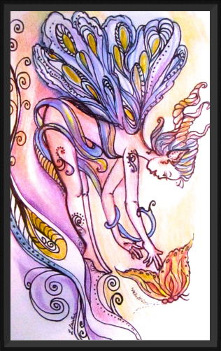 Fairy Drawing
Pen/Pastel