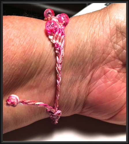 Beaded Rose Wave Bracelet With Adjustable Closure