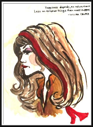 Early attempt at drawing face. 