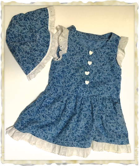 Child's matching sundress and hat Child's matching sundress and hat
